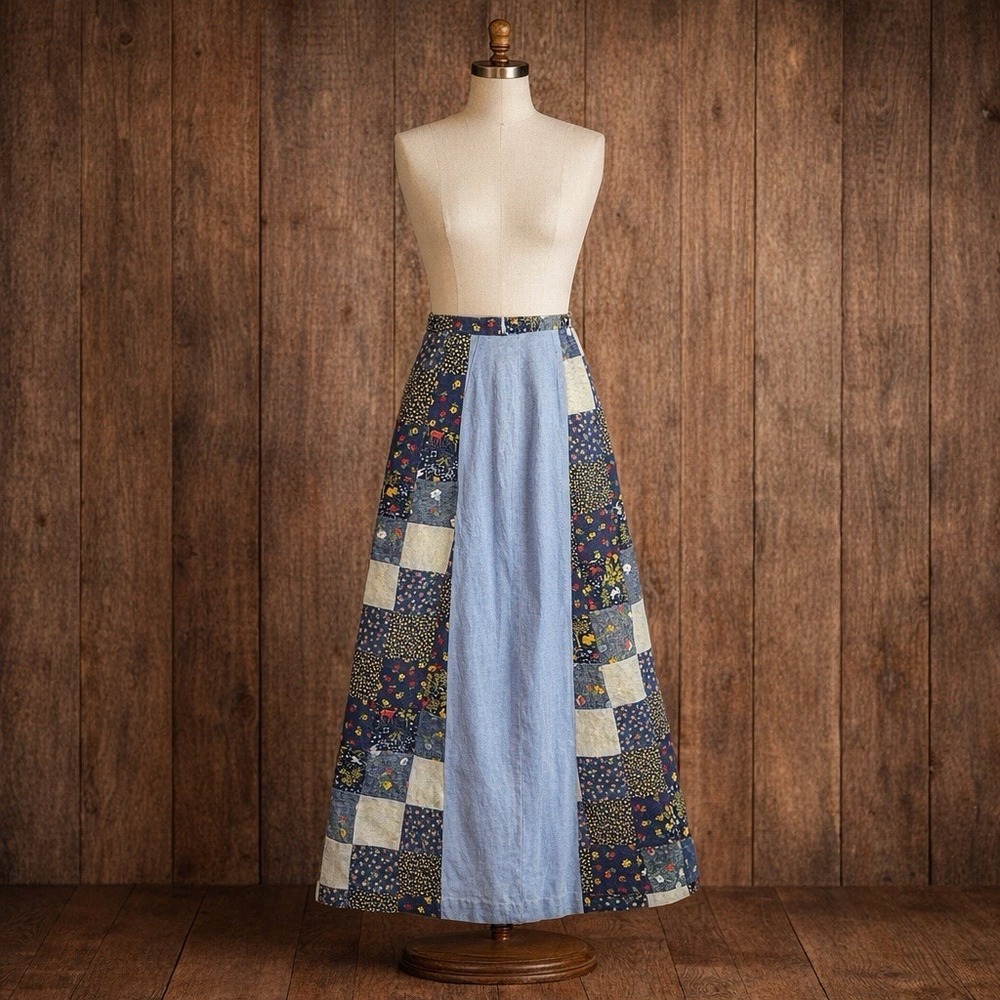 Patchwork Maxi handmade skirt